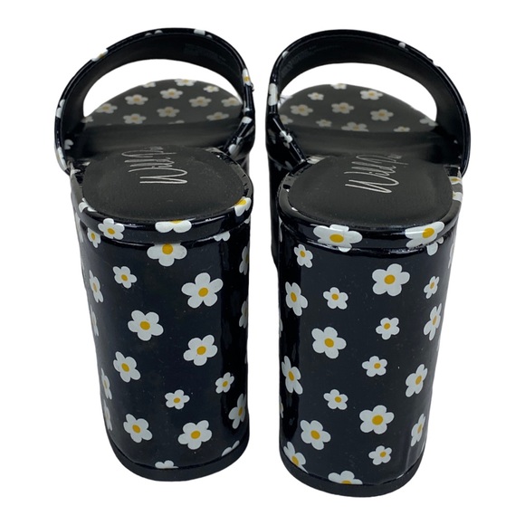 Melborne Platform Sandals Black Daisy - Picture 3 of 7